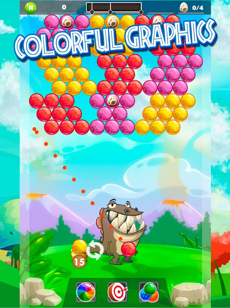 Dino Pop Bubble Shooter Arcade - Image screenshot of android app