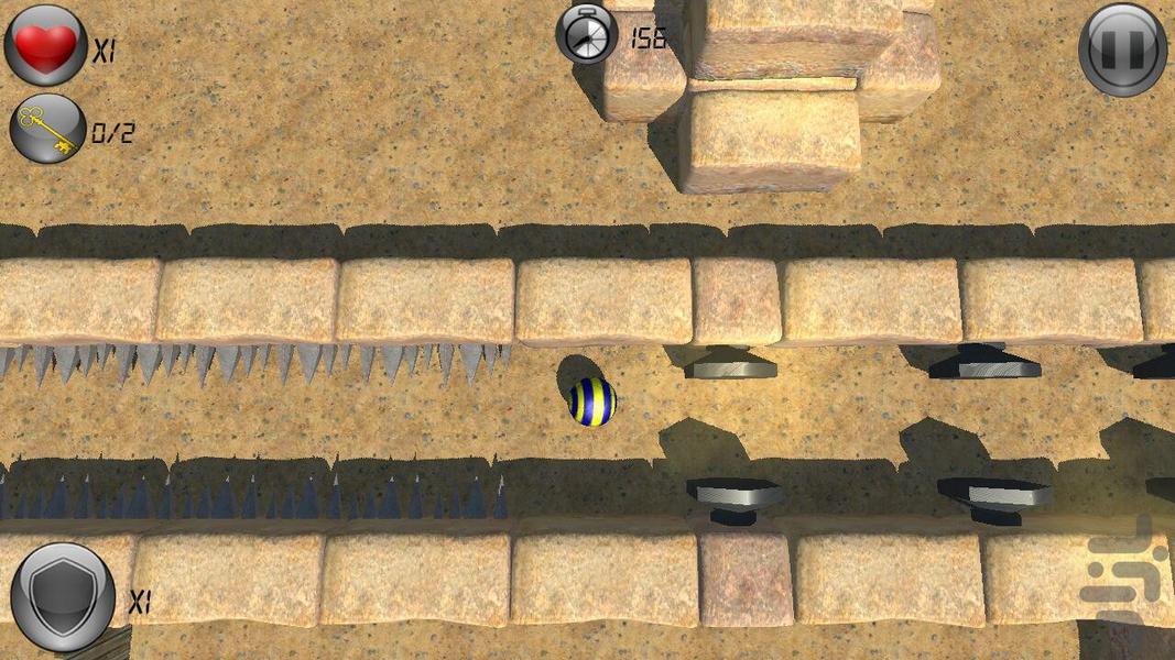 توپ ماجراجو - Gameplay image of android game