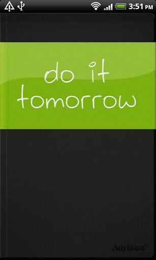 Do it (Tomorrow) - Image screenshot of android app