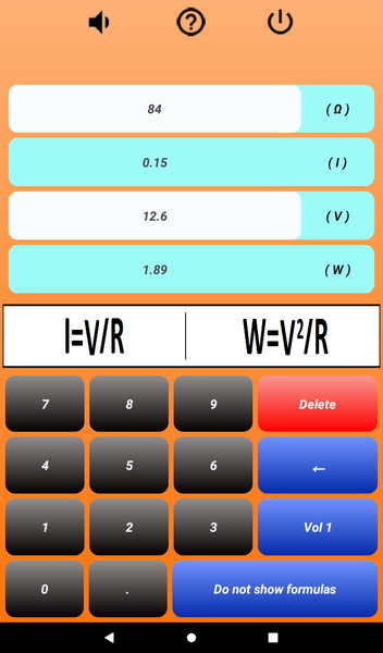 Ohm's law easy - Image screenshot of android app