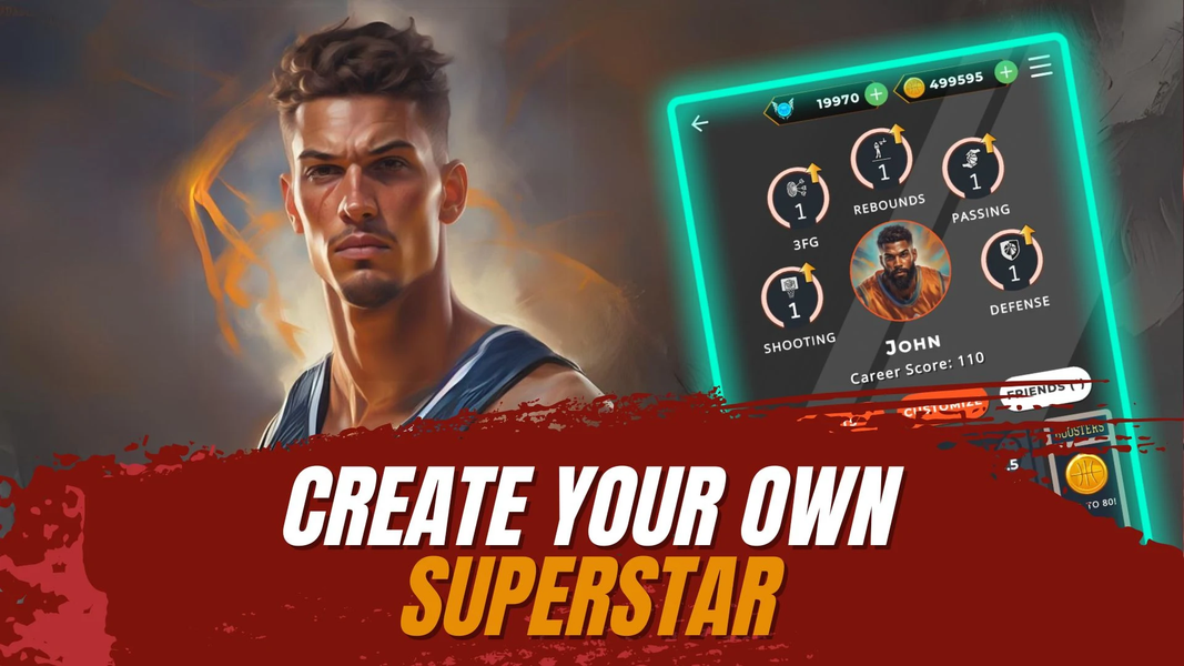 Basketball Career 24 - Gameplay image of android game