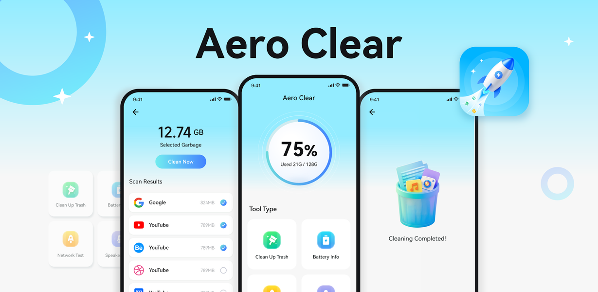 Aero Clear - Phone Cleaner - Image screenshot of android app