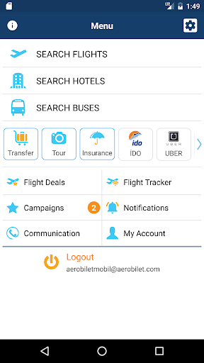 Aerobilet - Flights, Hotels, B - عکس برنامه موبایلی اندروید