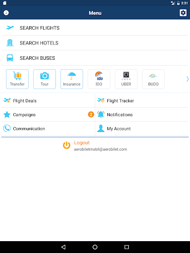 Aerobilet - Flights, Hotels, B - عکس برنامه موبایلی اندروید