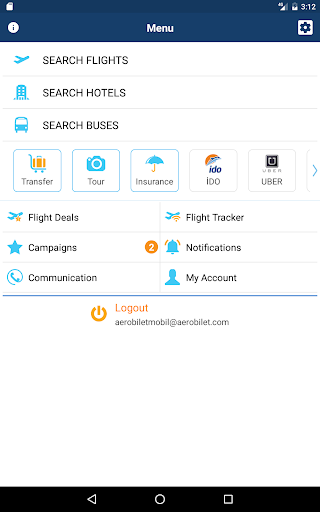 Aerobilet - Flights, Hotels, B - عکس برنامه موبایلی اندروید