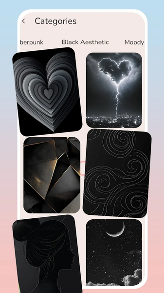 Aesthetic Pink Black Wallpaper - عکس برنامه موبایلی اندروید