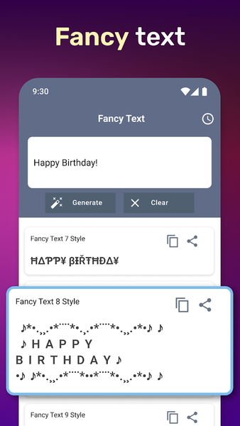 Aesthetic Symbols - Fancy Text - عکس برنامه موبایلی اندروید