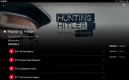 HISTORY: Shows & Documentaries - عکس برنامه موبایلی اندروید