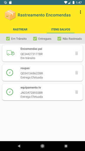 Rastreamento - Encomendas - Image screenshot of android app