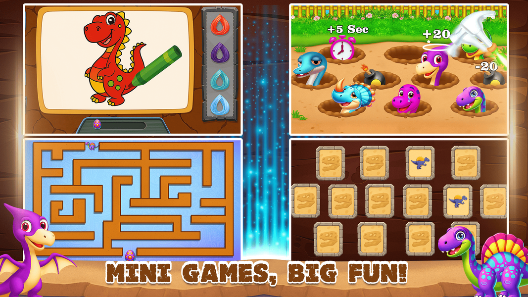 Dino World: Fun Dinosaur Game - عکس بازی موبایلی اندروید