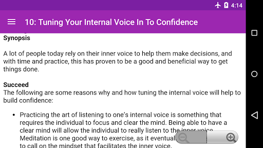 How to Gain Confidence - Image screenshot of android app