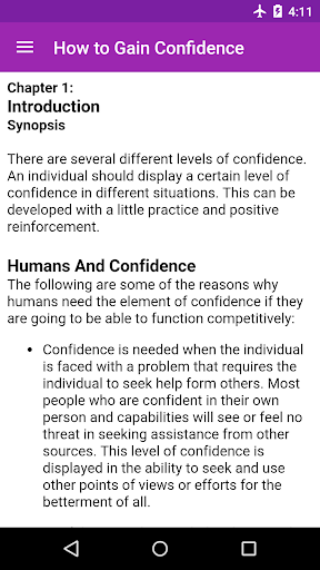 How to Gain Confidence - Image screenshot of android app