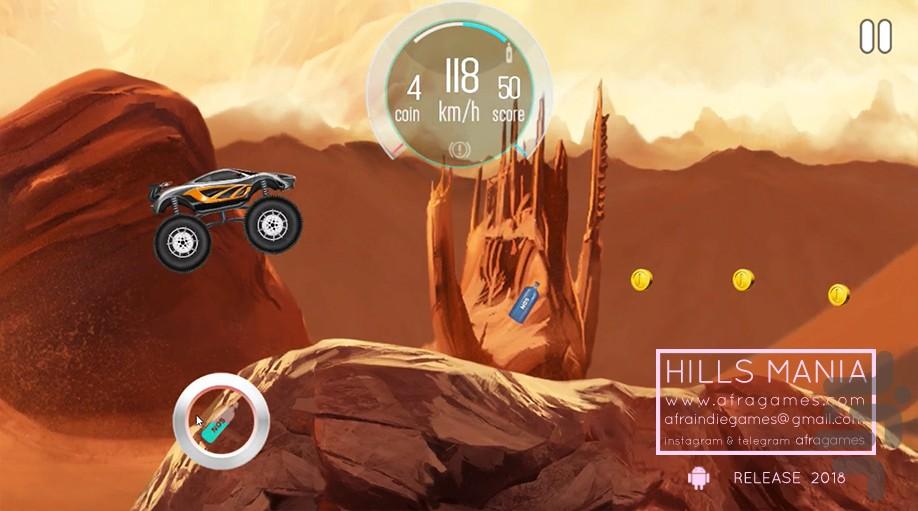 تپههای هیجانی - عکس بازی موبایلی اندروید