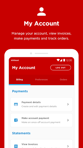 Afrihost - Image screenshot of android app