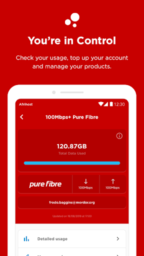 Afrihost - Image screenshot of android app