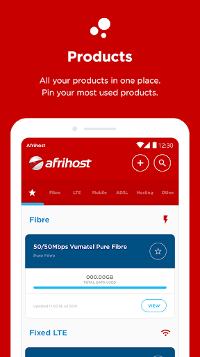 Afrihost - Image screenshot of android app