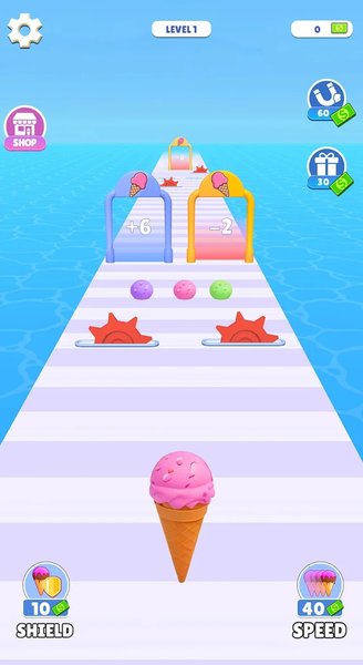 Stacky Ice Cream Runner - Gameplay image of android game