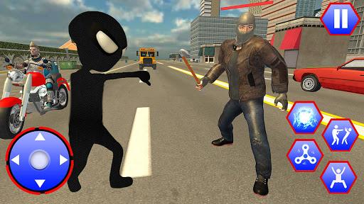 Spider Stickman Rope Hero:Superhero Crime City War - Gameplay image of android game