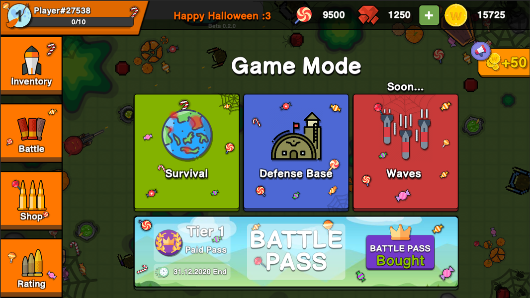 Zombie Battle Royale : 2D Towe - Gameplay image of android game