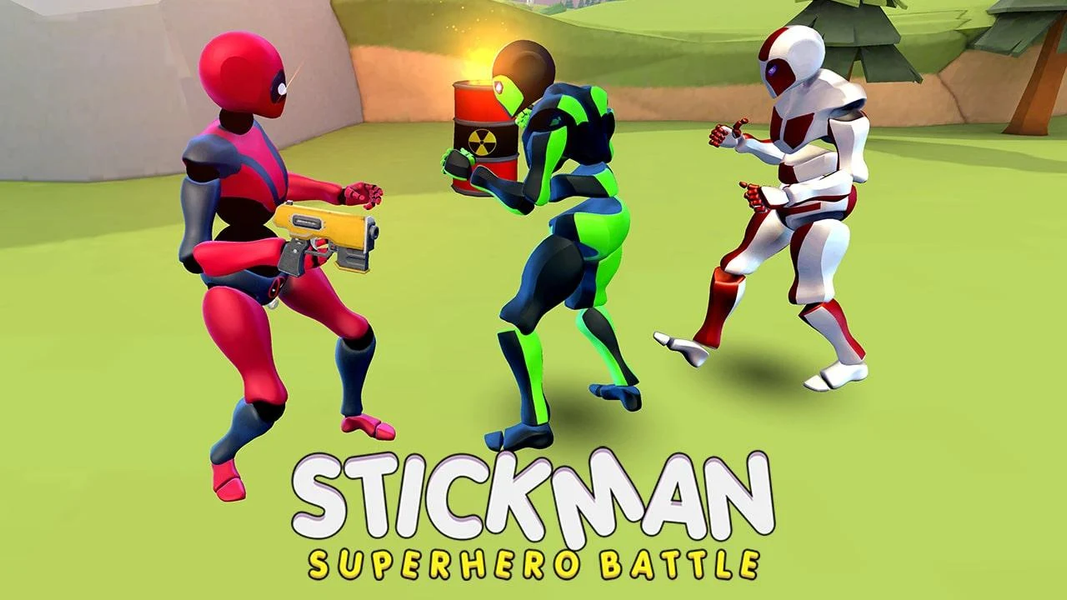 Stickman Superhero Battle - Gameplay image of android game