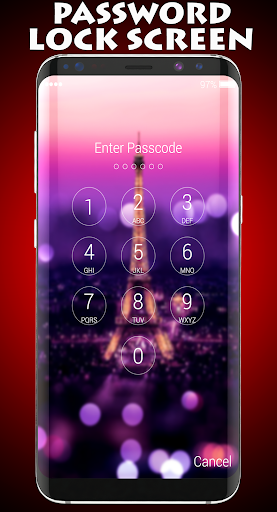 Paris Eiffel Tower Lock Screen - Image screenshot of android app