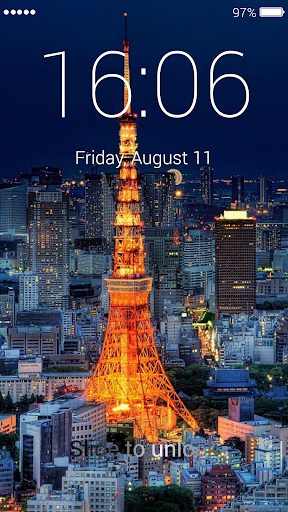 Paris Eiffel Tower Lock Screen - عکس برنامه موبایلی اندروید