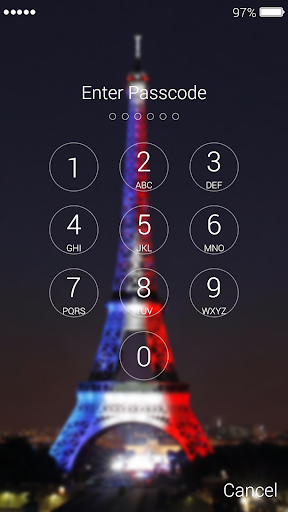 Paris Eiffel Tower Lock Screen - عکس برنامه موبایلی اندروید