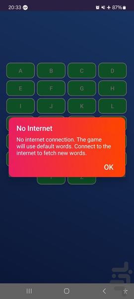 بازی رایگان حدس کلمه (Hangman) - Gameplay image of android game