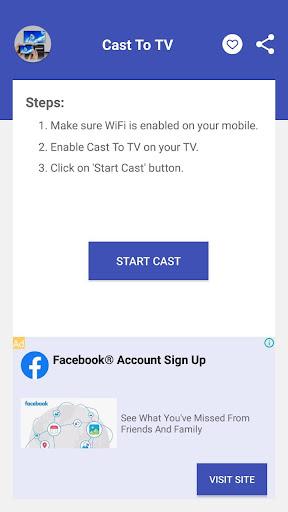 Cast to TV / Screen Sharing App - عکس برنامه موبایلی اندروید