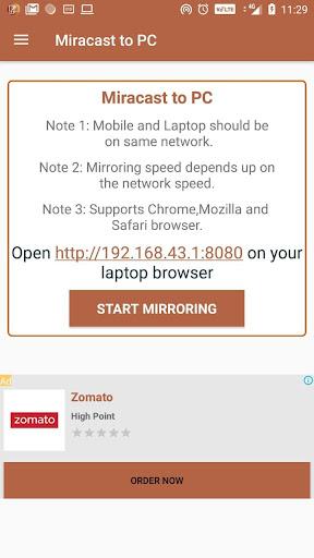 Miracast Display Finder : Mobile to PC mirroring - Image screenshot of android app
