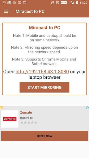 Miracast Display Finder : Mobile to PC mirroring - عکس برنامه موبایلی اندروید