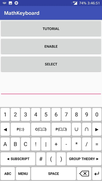 MathKeyboard - Image screenshot of android app