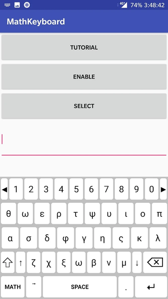 MathKeyboard - Image screenshot of android app