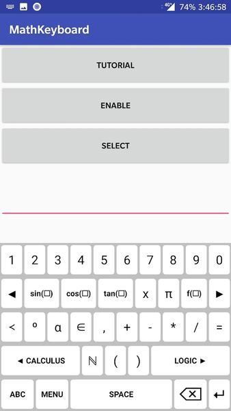 MathKeyboard - Image screenshot of android app