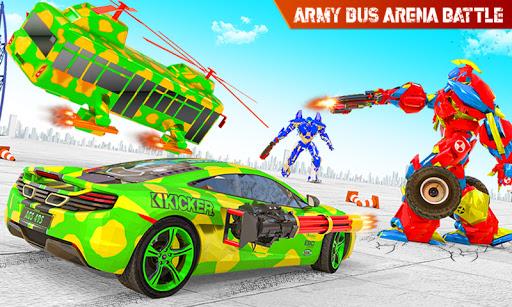Fly Army Bus Robot Helicopter - Image screenshot of android app