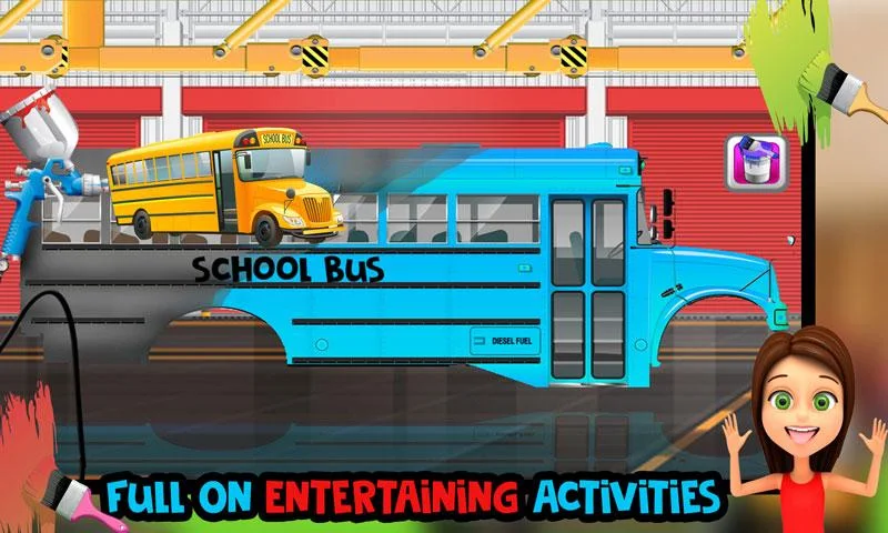 School Bus Builder Factory - عکس بازی موبایلی اندروید