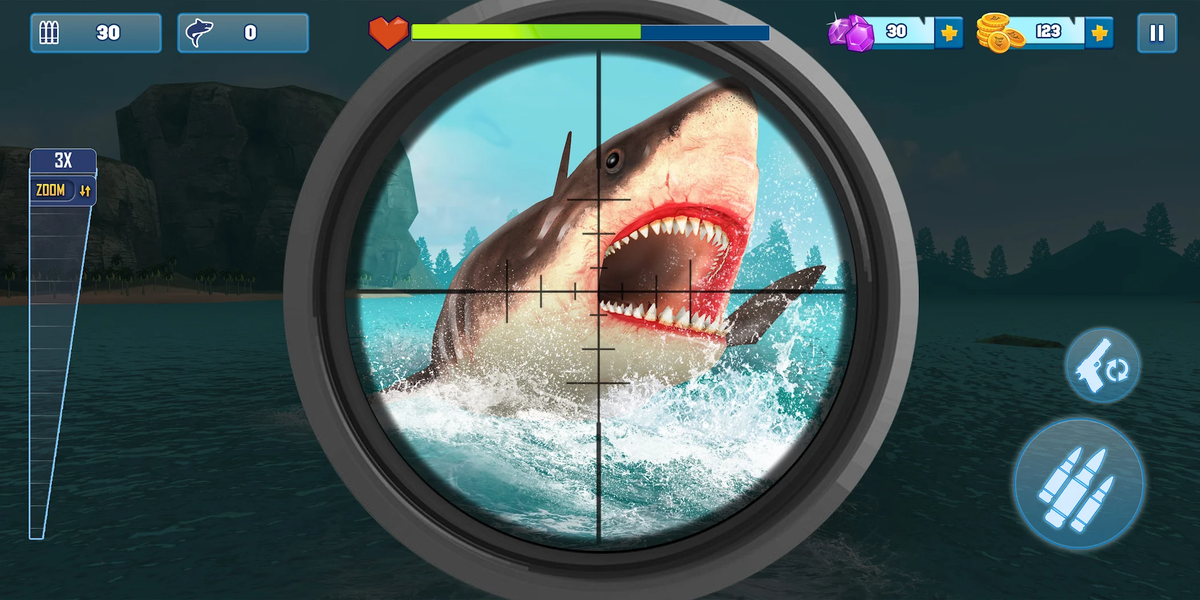 Shark Attack: ۳D Hunting Games - عکس بازی موبایلی اندروید