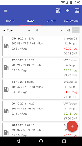 My Cars (Fuel logger++) - Image screenshot of android app