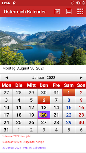 Österreich Kalender 2024 - Image screenshot of android app