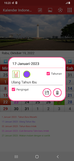 Indonesia Calendar - Image screenshot of android app