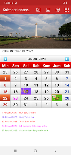 Indonesia Calendar - Image screenshot of android app