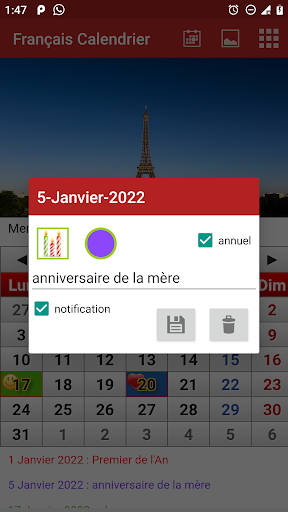 Français Calendrier 2024 - Image screenshot of android app