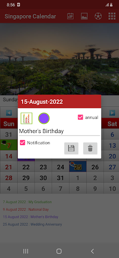 Singapore Calendar 2024 - عکس برنامه موبایلی اندروید