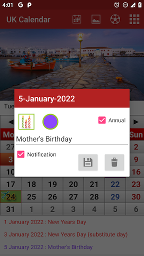 UK Calendar 2020 - Image screenshot of android app