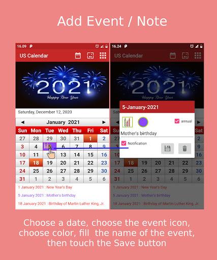 US Calendar 2024 - Image screenshot of android app