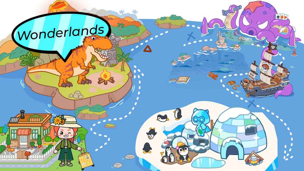 Aha World: Doll Dress-Up Game - عکس بازی موبایلی اندروید