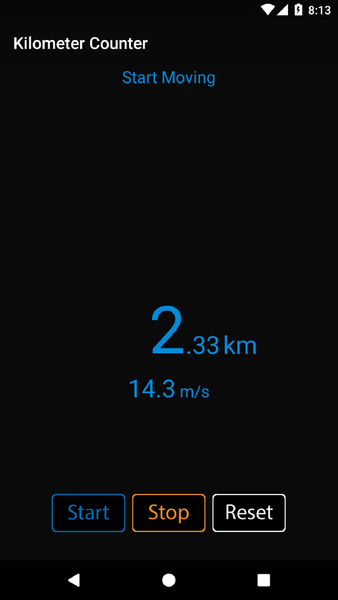 Kilometer Counter - Image screenshot of android app