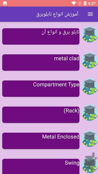 آموزش انواع تابلوبرق - Image screenshot of android app