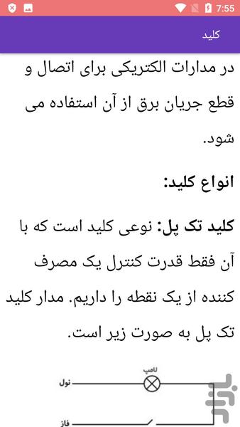 آموزش لامپ و تجهیزات روشنایی - عکس برنامه موبایلی اندروید