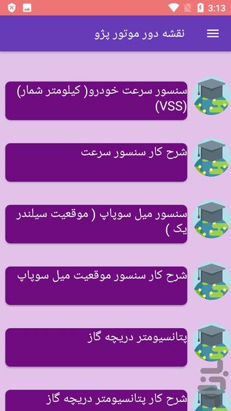 نقشه دور موتور پژو - Image screenshot of android app